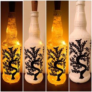 Hand painted Bottle Decor item